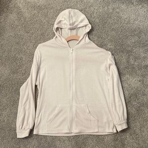 Girls white zip up jacket
